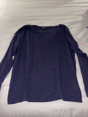 Patagonia Long Sleeve Tee in Navy Blue